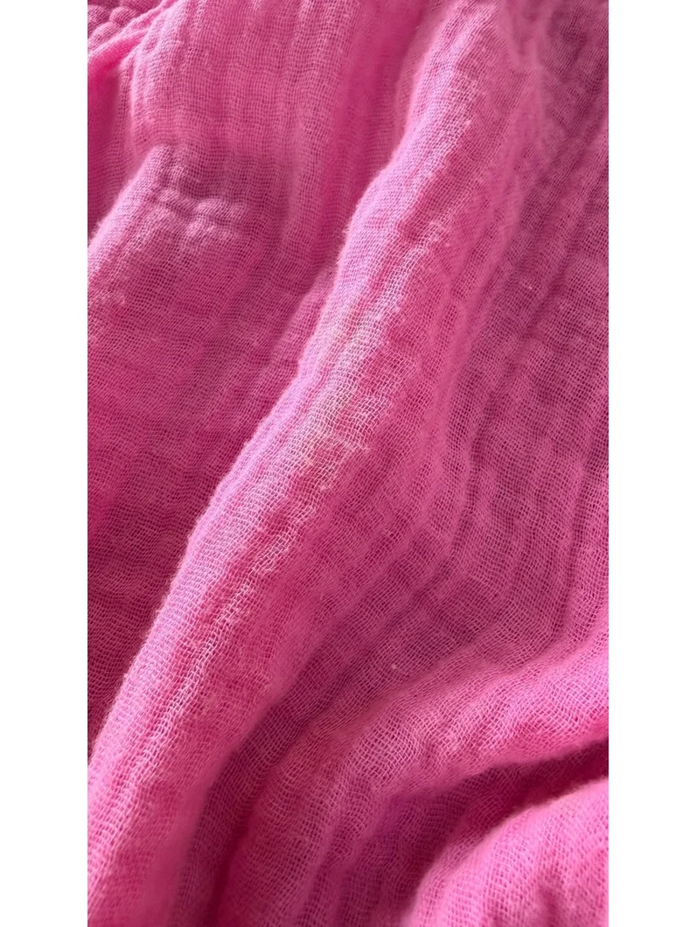 9 Seed Resort Pink Gauze V-Neck Blouse